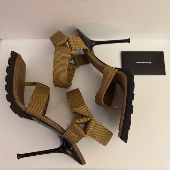 Alexander Wang Julie Lug Sport Thong Sandal Webbing in Sand - Picture 10 of 13